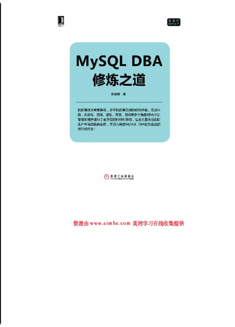 MySQLDBA修炼之道PDF电子书 [4MB]